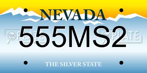 555MS2 Nevada License Plate