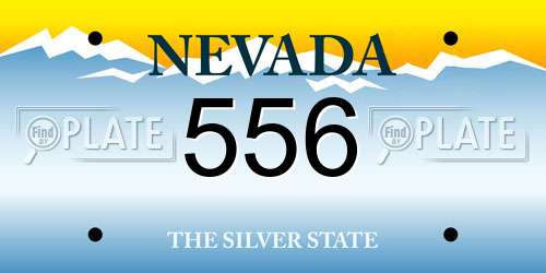 556 Nevada License Plate