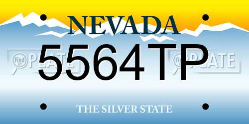 5564TP Nevada License Plate