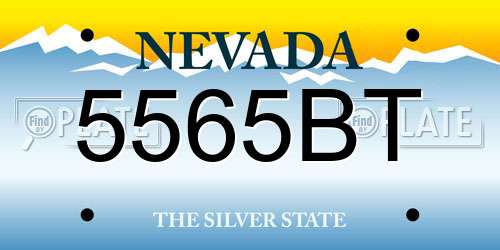 5565BT Nevada License Plate