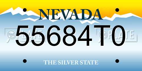 55684T0 Nevada License Plate