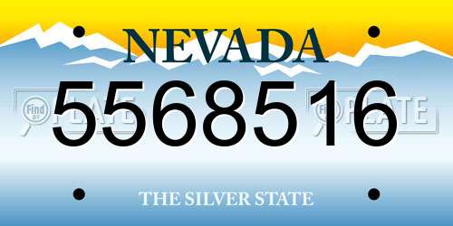 5568516 Nevada License Plate