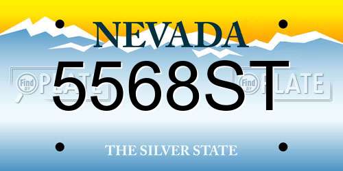 5568ST Nevada License Plate
