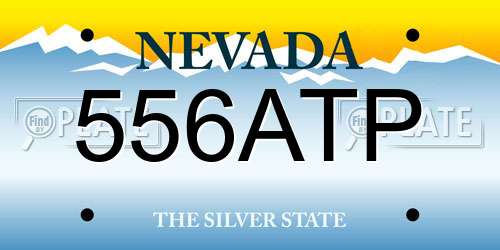 556ATP Nevada License Plate