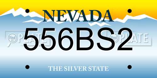 556BS2 Nevada License Plate