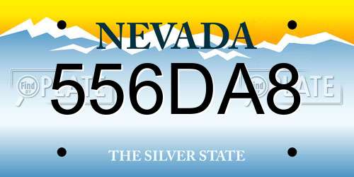 556DA8 Nevada License Plate