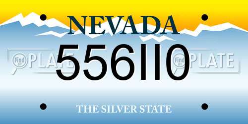 556II0 Nevada License Plate