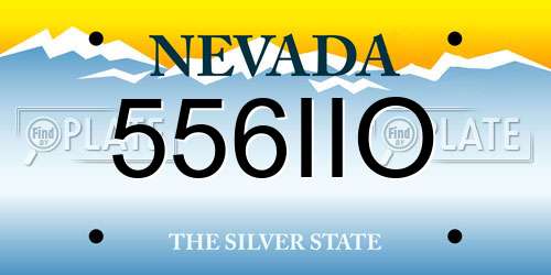 556IIO Nevada License Plate