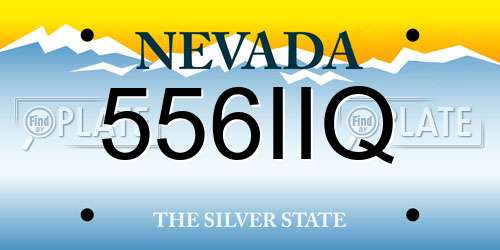 556IIQ Nevada License Plate