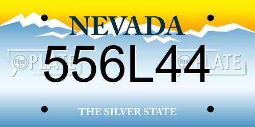 556L44 Nevada License Plate