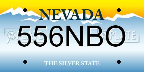 556NBO Nevada License Plate