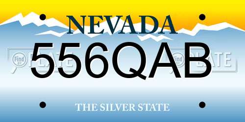 556QAB Nevada License Plate