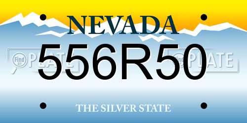 556R50 Nevada License Plate