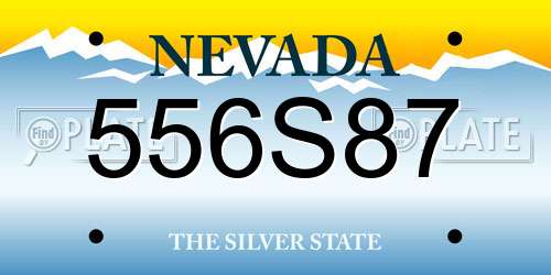 556S87 Nevada License Plate