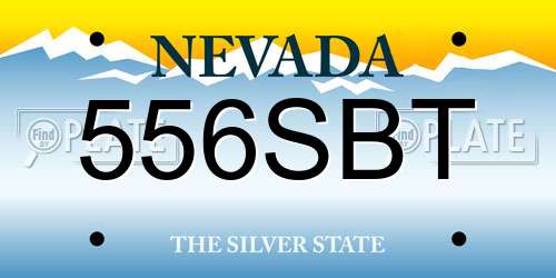 556SBT Nevada License Plate