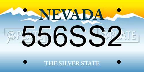556SS2 Nevada License Plate
