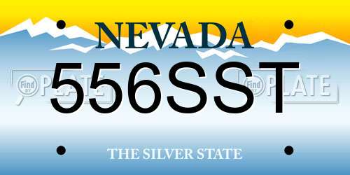 556SST Nevada License Plate