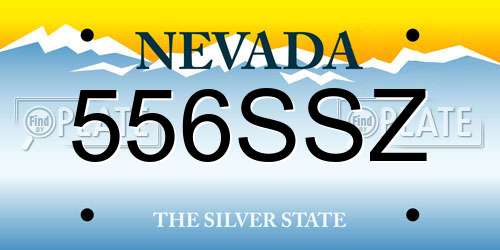 556SSZ Nevada License Plate