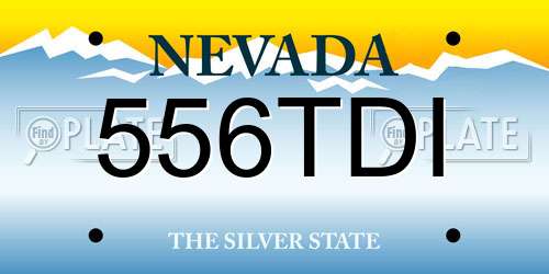 556TDI Nevada License Plate