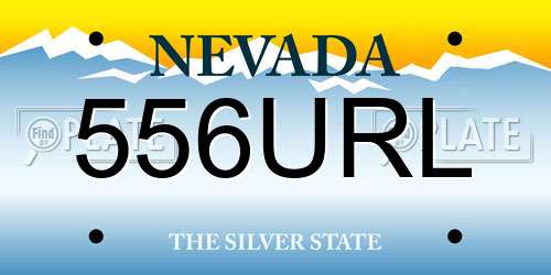 556URL Nevada License Plate