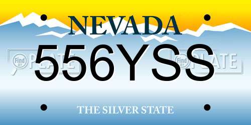 556YSS Nevada License Plate