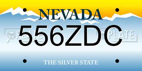 556ZDC Nevada License Plate