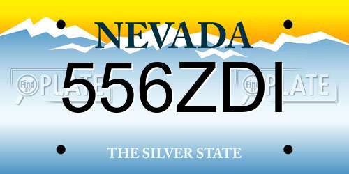 556ZDI Nevada License Plate