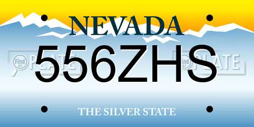 556ZHS Nevada License Plate
