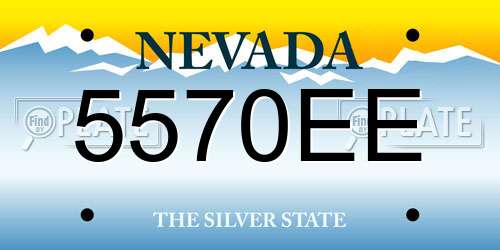 5570EE Nevada License Plate