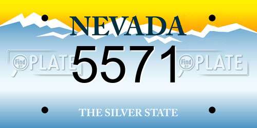 5571 Nevada License Plate