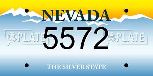 5572 Nevada License Plate