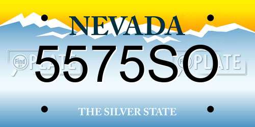 5575SO Nevada License Plate