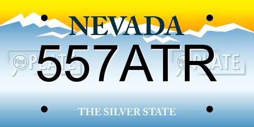 557ATR Nevada License Plate