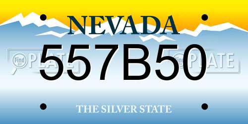 557B50 Nevada License Plate