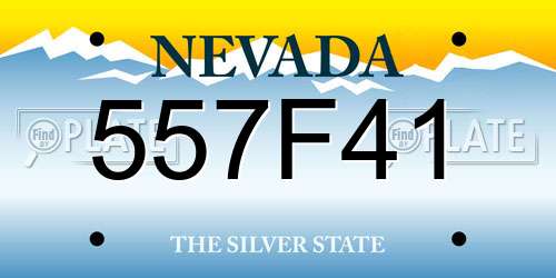 557F41 Nevada License Plate