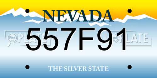557F91 Nevada License Plate