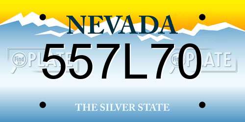 557L70 Nevada License Plate