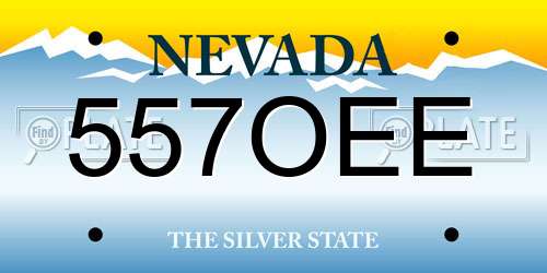 557OEE Nevada License Plate