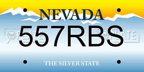 557RBS Nevada License Plate