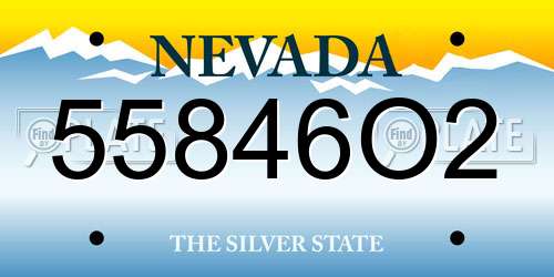 55846O2 Nevada License Plate