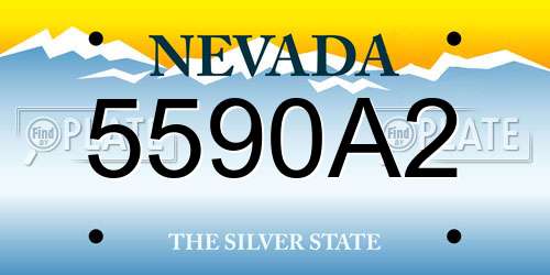 5590A2 Nevada License Plate