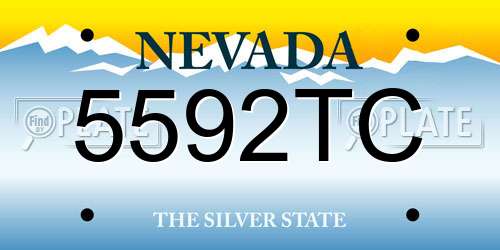 5592TC Nevada License Plate