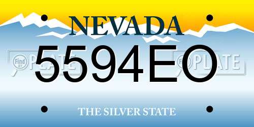 5594EO Nevada License Plate