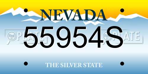55954S Nevada License Plate