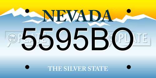 5595BO Nevada License Plate