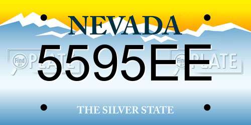 5595EE Nevada License Plate