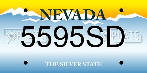 5595SD Nevada License Plate