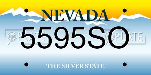 5595SO Nevada License Plate
