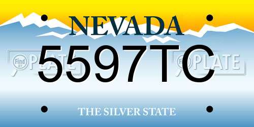 5597TC Nevada License Plate