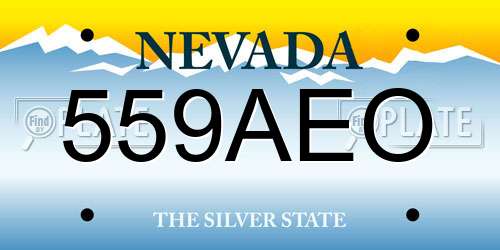 559AEO Nevada License Plate